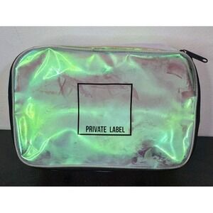 Private Label Clear Iridescent Travel  Sneaker Case Cosmetic Toiletry Bag Tote